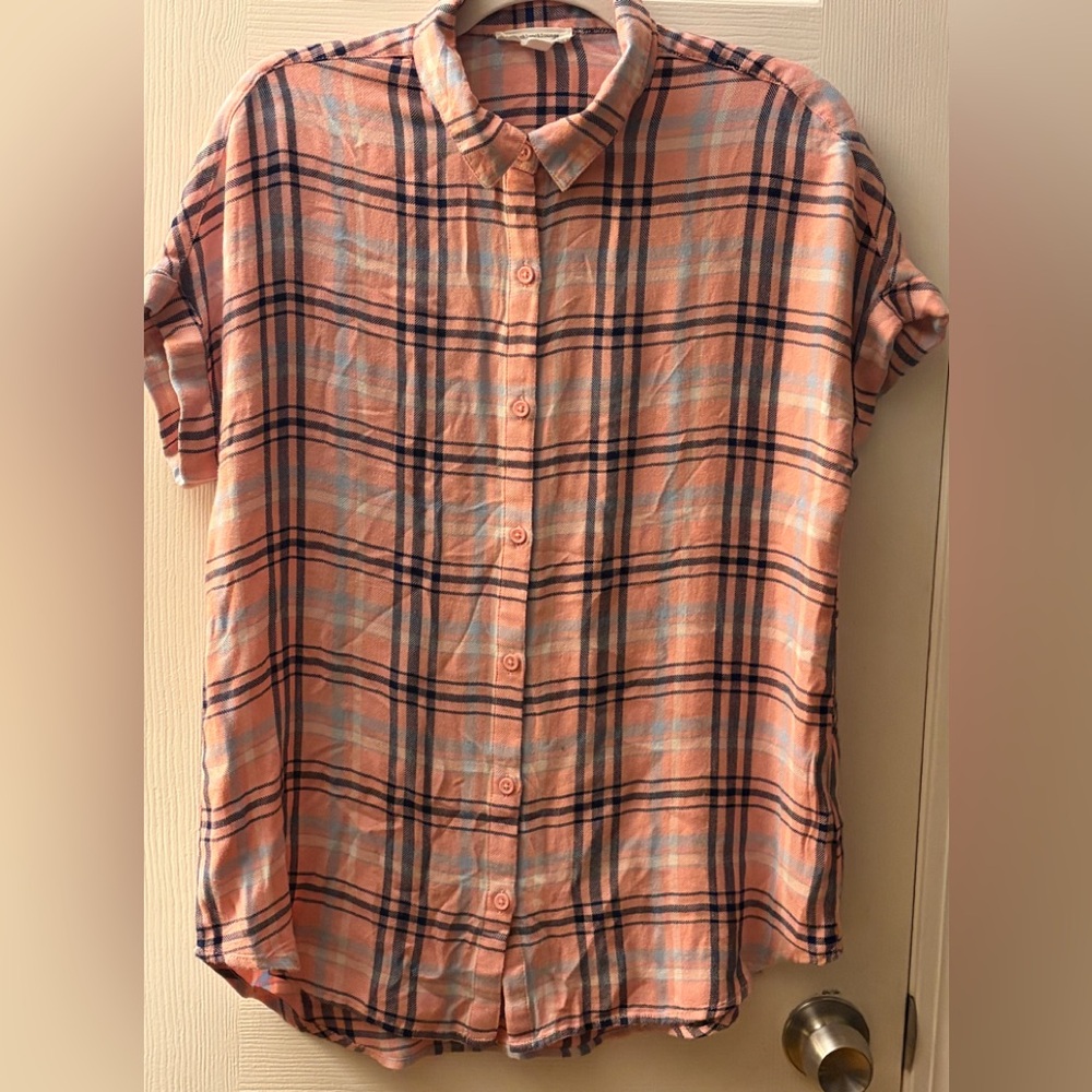 Flannel short sleeve shirt